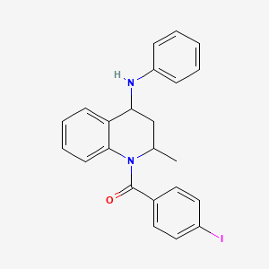 (4-Iodo-phenyl)-(2-methyl-4-phenylamino-3,4-dihydro-2H-quinolin-1-yl)-methanone