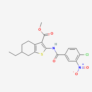 Methyl 2-{[(4-chloro-3-nitrophenyl)carbonyl]amino}-6-ethyl-4,5,6,7-tetrahydro-1-benzothiophene-3-carboxylate