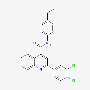 molecular formula C24H18Cl2N2O B11654447 2-(3,4-dichlorophenyl)-N-(4-ethylphenyl)quinoline-4-carboxamide 