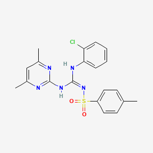 N-{(Z)-[(2-chlorophenyl)amino][(4,6-dimethylpyrimidin-2-yl)amino]methylidene}-4-methylbenzenesulfonamide