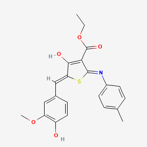 ethyl (5Z)-5-(4-hydroxy-3-methoxybenzylidene)-2-[(4-methylphenyl)amino]-4-oxo-4,5-dihydrothiophene-3-carboxylate