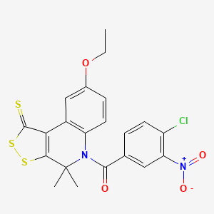 (4-chloro-3-nitrophenyl)(8-ethoxy-4,4-dimethyl-1-thioxo-1,4-dihydro-5H-[1,2]dithiolo[3,4-c]quinolin-5-yl)methanone