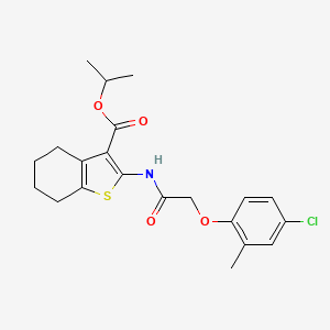 Propan-2-yl 2-{[(4-chloro-2-methylphenoxy)acetyl]amino}-4,5,6,7-tetrahydro-1-benzothiophene-3-carboxylate