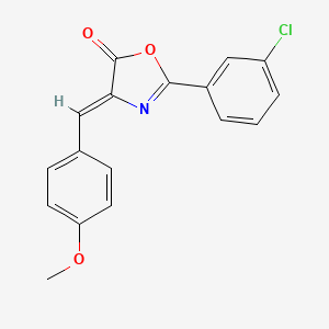 molecular formula C17H12ClNO3 B11654492 (4Z)-2-(3-chlorophenyl)-4-(4-methoxybenzylidene)-1,3-oxazol-5(4H)-one 