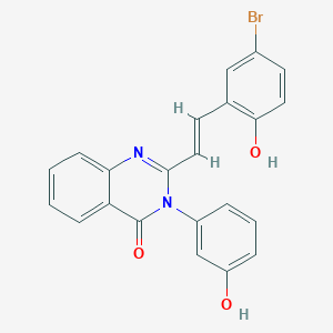 2-[(E)-2-(5-bromo-2-hydroxyphenyl)ethenyl]-3-(3-hydroxyphenyl)quinazolin-4(3H)-one