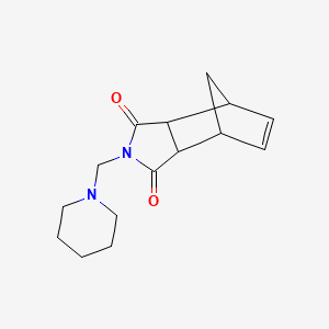 molecular formula C15H20N2O2 B11654521 2-(piperidin-1-ylmethyl)-3a,4,7,7a-tetrahydro-1H-4,7-methanoisoindole-1,3(2H)-dione 