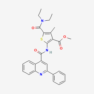 Methyl 5-(diethylcarbamoyl)-4-methyl-2-{[(2-phenylquinolin-4-yl)carbonyl]amino}thiophene-3-carboxylate