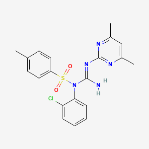 molecular formula C20H20ClN5O2S B11654540 N-(2-chlorophenyl)-N-[N-(4,6-dimethylpyrimidin-2-yl)carbamimidoyl]-4-methylbenzenesulfonamide 