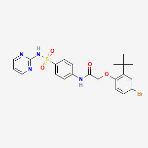 molecular formula C22H23BrN4O4S B11654604 2-(4-bromo-2-tert-butylphenoxy)-N-[4-(pyrimidin-2-ylsulfamoyl)phenyl]acetamide 