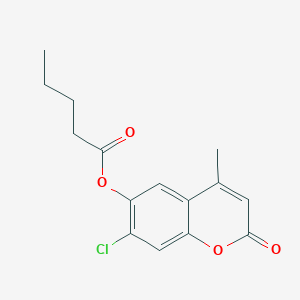 7-chloro-4-methyl-2-oxo-2H-chromen-6-yl pentanoate