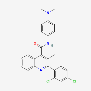 2-(2,4-dichlorophenyl)-N-[4-(dimethylamino)phenyl]-3-methylquinoline-4-carboxamide