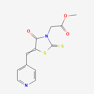 Methyl [4-oxo-5-(pyridin-4-ylmethylidene)-2-thioxo-1,3-thiazolidin-3-yl]acetate