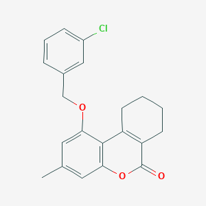 1-[(3-chlorobenzyl)oxy]-3-methyl-7,8,9,10-tetrahydro-6H-benzo[c]chromen-6-one