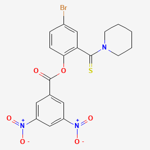 molecular formula C19H16BrN3O6S B11654665 [4-bromo-2-(piperidine-1-carbothioyl)phenyl] 3,5-dinitrobenzoate 