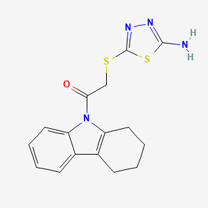 2-[(5-amino-1,3,4-thiadiazol-2-yl)sulfanyl]-1-(1,2,3,4-tetrahydro-9H-carbazol-9-yl)ethanone