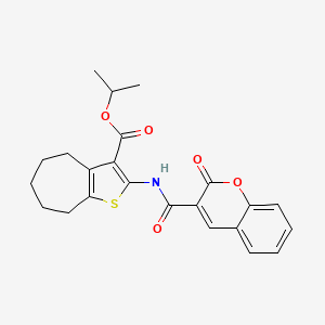 propan-2-yl 2-{[(2-oxo-2H-chromen-3-yl)carbonyl]amino}-5,6,7,8-tetrahydro-4H-cyclohepta[b]thiophene-3-carboxylate