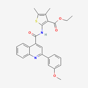 Ethyl 2-({[2-(3-methoxyphenyl)quinolin-4-yl]carbonyl}amino)-4,5-dimethylthiophene-3-carboxylate