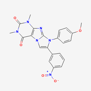 8-(4-methoxyphenyl)-1,3-dimethyl-7-(3-nitrophenyl)-1H-imidazo[2,1-f]purine-2,4(3H,8H)-dione