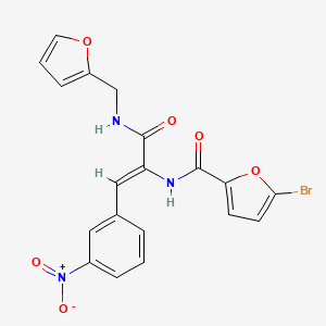 molecular formula C19H14BrN3O6 B11654714 5-bromo-N-[(1Z)-3-[(furan-2-ylmethyl)amino]-1-(3-nitrophenyl)-3-oxoprop-1-en-2-yl]furan-2-carboxamide 