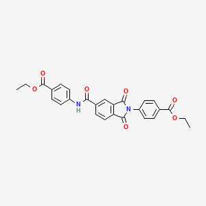 ethyl 4-(5-{[4-(ethoxycarbonyl)phenyl]carbamoyl}-1,3-dioxo-1,3-dihydro-2H-isoindol-2-yl)benzoate