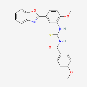 N-{[5-(1,3-benzoxazol-2-yl)-2-methoxyphenyl]carbamothioyl}-4-methoxybenzamide