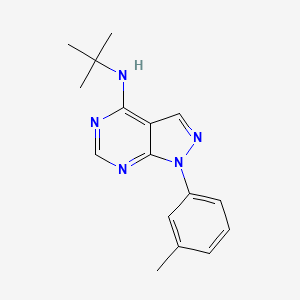 molecular formula C16H19N5 B11654758 N-tert-butyl-1-(3-methylphenyl)-1H-pyrazolo[3,4-d]pyrimidin-4-amine 