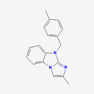 molecular formula C18H17N3 B11654766 2-methyl-9-(4-methylbenzyl)-9H-imidazo[1,2-a]benzimidazole 