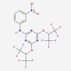 4,6-bis[(1,1,1,3,3,3-hexafluoropropan-2-yl)oxy]-N-(3-nitrophenyl)-1,3,5-triazin-2-amine