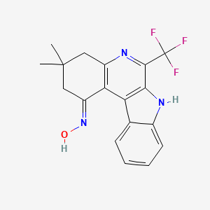 N-[(1E)-3,3-Dimethyl-6-(trifluoromethyl)-1H,2H,3H,4H,7H-indolo[2,3-C]quinolin-1-ylidene]hydroxylamine