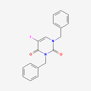 molecular formula C18H15IN2O2 B11654821 2,4(1H,3H)-Pyrimidinedione, 5-iodo-1,3-bis(phenylmethyl)- CAS No. 119125-40-5