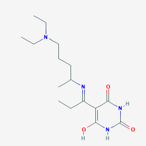 5-(1-{[5-(diethylamino)pentan-2-yl]amino}propylidene)pyrimidine-2,4,6(1H,3H,5H)-trione