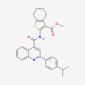 Methyl 2-[({2-[4-(propan-2-yl)phenyl]quinolin-4-yl}carbonyl)amino]-4,5,6,7-tetrahydro-1-benzothiophene-3-carboxylate