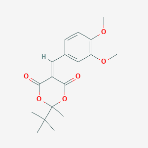 2-Tert-butyl-5-[(3,4-dimethoxyphenyl)methylidene]-2-methyl-1,3-dioxane-4,6-dione