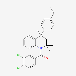 (3,4-dichlorophenyl)[4-(4-ethylphenyl)-2,2,4-trimethyl-3,4-dihydroquinolin-1(2H)-yl]methanone