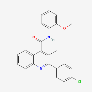 2-(4-chlorophenyl)-N-(2-methoxyphenyl)-3-methylquinoline-4-carboxamide