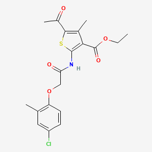 Ethyl 5-acetyl-2-{[(4-chloro-2-methylphenoxy)acetyl]amino}-4-methylthiophene-3-carboxylate