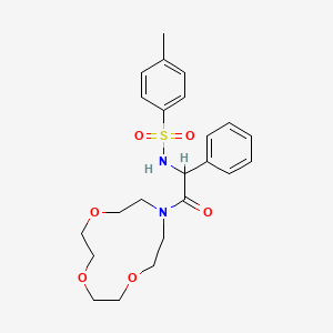 molecular formula C23H30N2O6S B11654964 4-methyl-N-[2-oxo-1-phenyl-2-(1,4,7-trioxa-10-azacyclododecan-10-yl)ethyl]benzenesulfonamide 