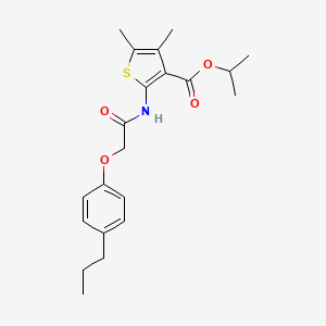 Propan-2-yl 4,5-dimethyl-2-{[(4-propylphenoxy)acetyl]amino}thiophene-3-carboxylate