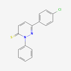 molecular formula C16H11ClN2S B11654990 6-(4-chlorophenyl)-2-phenylpyridazine-3(2H)-thione 