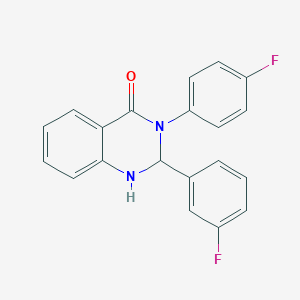 molecular formula C20H14F2N2O B11654993 2-(3-fluorophenyl)-3-(4-fluorophenyl)-2,3-dihydroquinazolin-4(1H)-one 