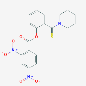 molecular formula C19H17N3O6S B11655021 2-(Piperidin-1-ylcarbonothioyl)phenyl 2,4-dinitrobenzoate 