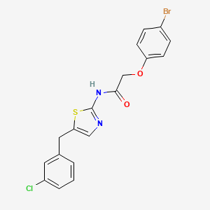 molecular formula C18H14BrClN2O2S B11655023 2-(4-bromophenoxy)-N-[5-(3-chlorobenzyl)-1,3-thiazol-2-yl]acetamide 