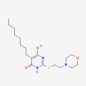 2-{[2-(Morpholin-4-yl)ethyl]sulfanyl}-5-octylpyrimidine-4,6-diol