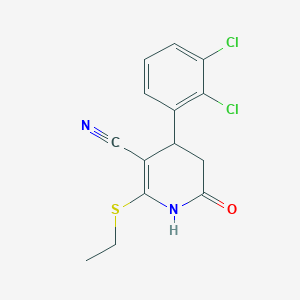 4-(2,3-Dichlorophenyl)-2-(ethylsulfanyl)-6-oxo-1,4,5,6-tetrahydropyridine-3-carbonitrile