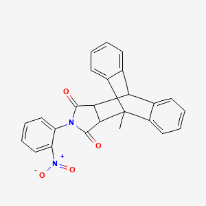 1-Methyl-17-(2-nitrophenyl)-17-azapentacyclo[6.6.5.0~2,7~.0~9,14~.0~15,19~]nonadeca-2,4,6,9,11,13-hexaene-16,18-dione (non-preferred name)