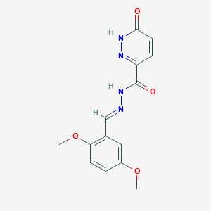 N'-[(E)-(2,5-dimethoxyphenyl)methylidene]-6-oxo-1,6-dihydropyridazine-3-carbohydrazide