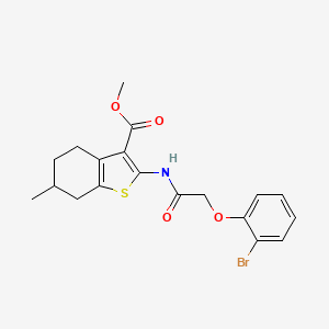 Methyl 2-{[(2-bromophenoxy)acetyl]amino}-6-methyl-4,5,6,7-tetrahydro-1-benzothiophene-3-carboxylate