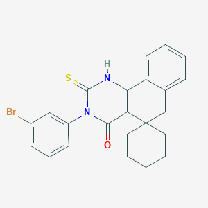 3-(3-bromophenyl)-2-sulfanyl-3H-spiro[benzo[h]quinazoline-5,1'-cyclohexan]-4(6H)-one