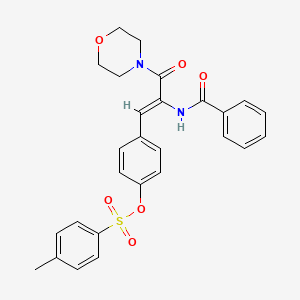 4-{(1Z)-3-(morpholin-4-yl)-3-oxo-2-[(phenylcarbonyl)amino]prop-1-en-1-yl}phenyl 4-methylbenzenesulfonate