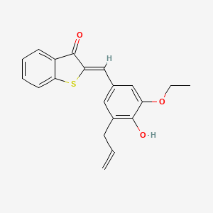 (2Z)-2-[3-ethoxy-4-hydroxy-5-(prop-2-en-1-yl)benzylidene]-1-benzothiophen-3(2H)-one